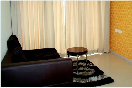 Comfy living area at Ashoka Nagar Apartments