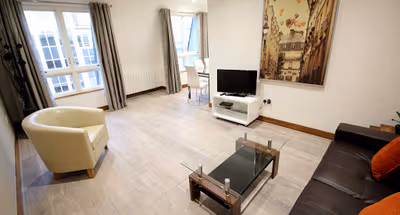 Living room at Temple Bar apartment