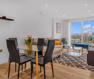 Living room at Hackney Wick Serviced Apartments by MySquare