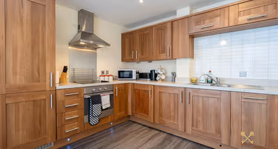 Fully equipped kitchen at Arcadian City Centre