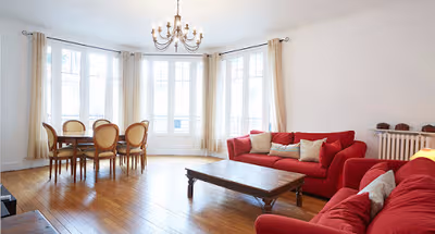 Living area at RUE RAFFET SERVICED APARTMENT