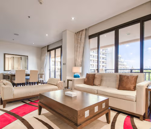 Living area at Crescent Road Serviced Apartment