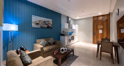 Living area at Tabuk Street Serviced Apartment