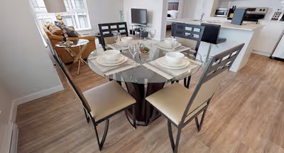 Dining space at 68 Ave Serviced Apartment