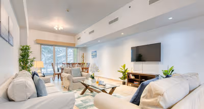 Living area at Palm Marina Serviced Apartment