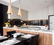 Simplistic living area in Sekyen Uptown Serviced Apartment