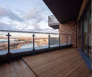 Large balcony with river view