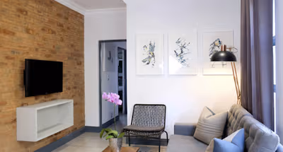 Living area at Faircity Junction Apartments