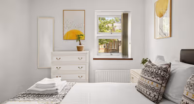 Luxury bedroom at Chariotts Place