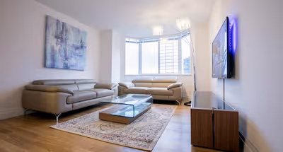 living space at Midtown East apartment