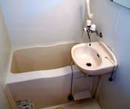 Comfy living area at Shin Yokohama Apartments