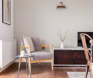 Living area at The Hackney Studio Apartments