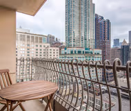 Comfy living area at North Wabash Street #1607 Serviced Apartment, Gold Coast