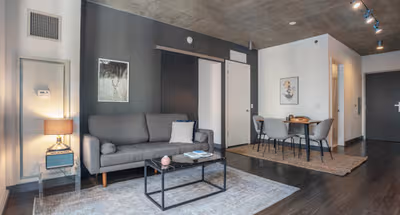 Spacious living area at West Lake Street #1803 Serviced Apartment, The Loop