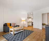 Living room at South Quay Serviced Apartments by MySquare