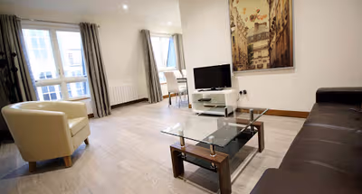 Living room at Temple Bar apartment