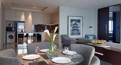 Stunning living area in Ascott Waterplace Surabaya