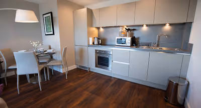 Fully equipped kitchen at Greengate Serviced Apartment