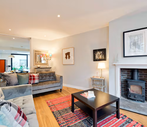 living space at Docklands apartment