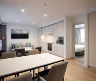 Dining space at Chapel Street Serviced Apartment