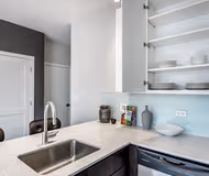 Impeccable kitchen in W. Adams #1002 Serviced Apartment, West Loop