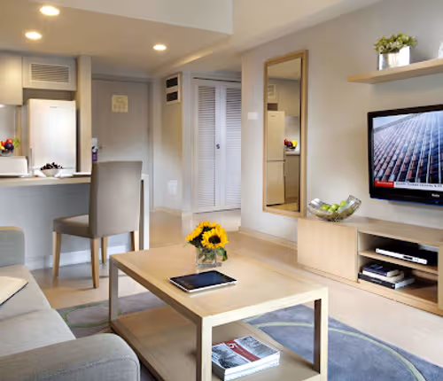 living space at Citadines Zhuankou Wuhan