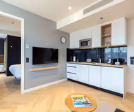 Fully equipped kitchen at Vijverberg Serviced Apartment