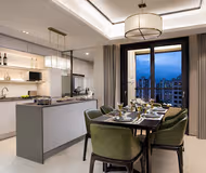 Stunning living area in Somerset Gubei Shanghai