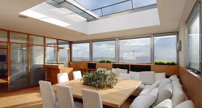 Dining space at Rue Auguste Bartholdi Serviced Apartment, Palais-Bourbon