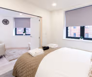 Open plan bedroom at Platform Bedford