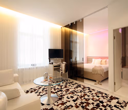 Living area at Gerechtigkeitsgasse Serviced Apartment