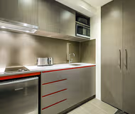 Simplistic living area in Quest Abbotsford