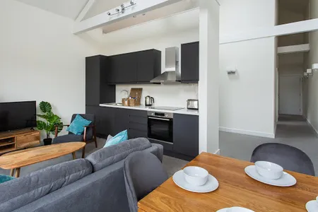 Bright living area at Queen's Park