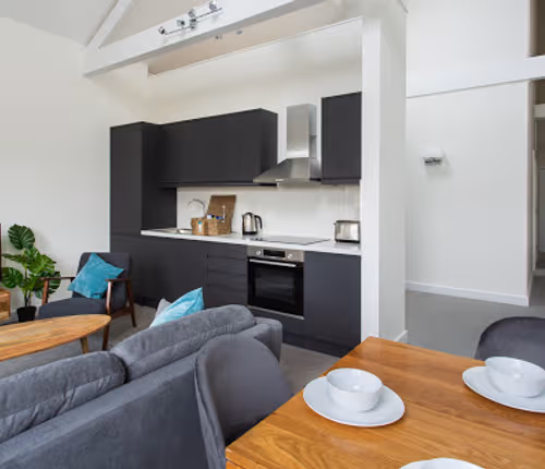 Bright living area at Queen's Park