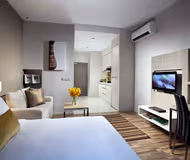 Stunning living area in Citadines Uplands Kuching