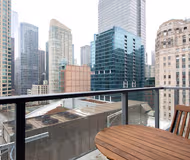 Balcony at West Hubbard Street #1508 Serviced Apartment, River North
