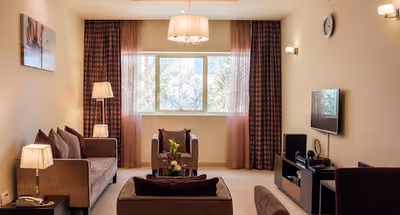 Bright living area at Oud Metha 18th Street Serviced Apartments, Bur Dubai