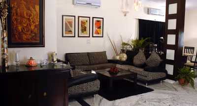 Comfy living area at Safdarjung Luxurious Serviced Apartments