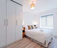 Bedroom at Docklands apartment