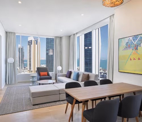 Living area at Bil Hanin Street Serviced Apartment