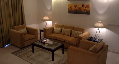 Comfy living area at Gurgaon Apartments in Park Place