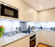 Full kitchen at LAK Apartments