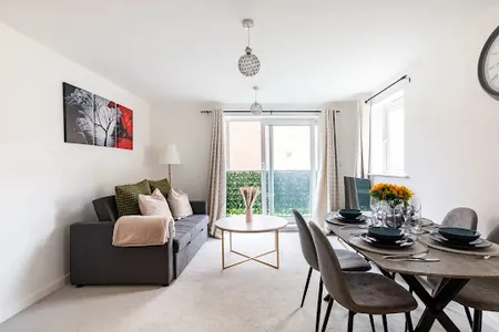 Living room at Wembley apartment