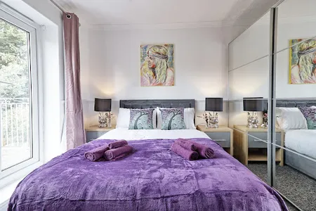Luxury bedroom at Brickdale House