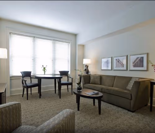 Living area at Rittenhouse Square