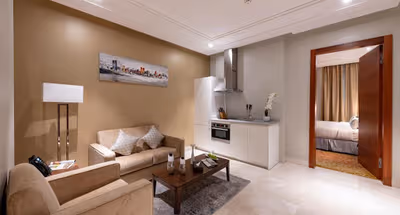 Living area at Tabuk Street Serviced Apartment