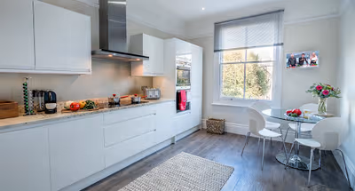 Fully equipped kitchen at 20 the barons luxury serviced apartments