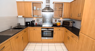 Equipped Kitchen at Riverside House Apartments in Reading