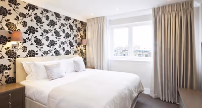 Bedroom at Kensington apartment