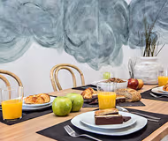 Dining space at Pedrera Atic